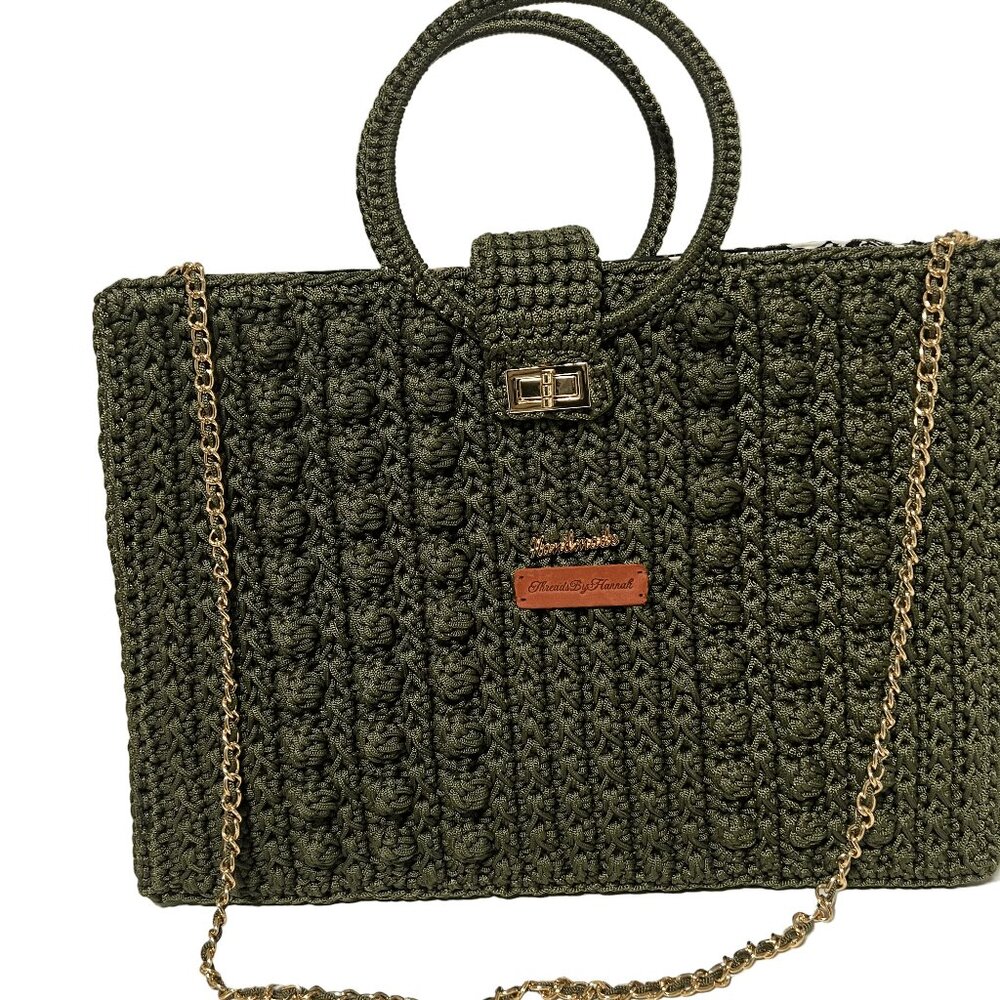 Handcrafted Satchel Bag with Chain